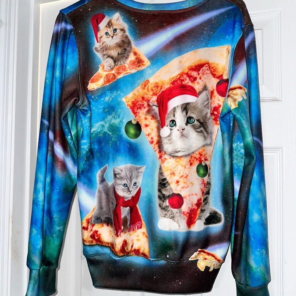 Cat Pizza Galaxy Sweatshirt